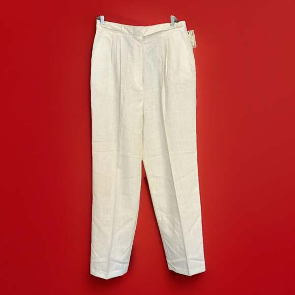 Robinson Jackets & Blazers - Vntge Robinson Pants 14 Cream Wide Tapered Leg NWT W30/L30 Garden Party Summer